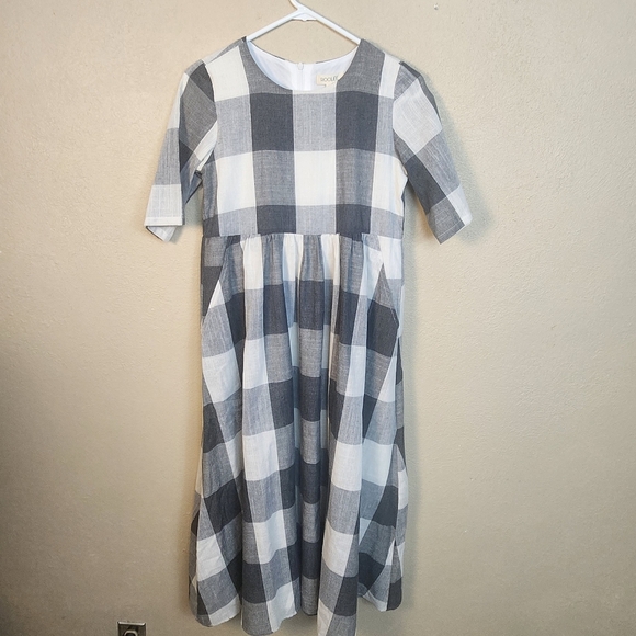 Roolee Gray and White A-Line Raglan 3/4 Sleeve XXS (5329) - Picture 2 of 9